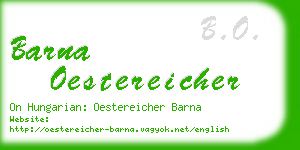 barna oestereicher business card